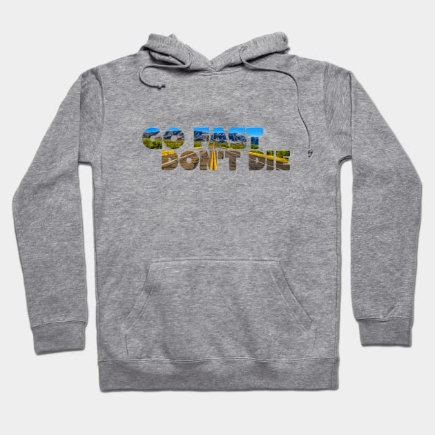 Go Fast, Don't Die Hoodie by Gestalt Imagery